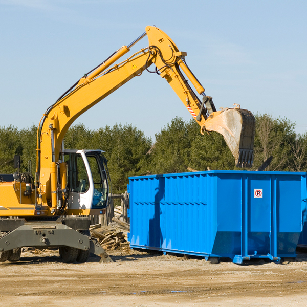 are there any restrictions on where a residential dumpster can be placed in Clarence